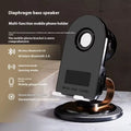 3 in 1 Induction Mobile Phone Holder 360° Rotate Portable Phone Stand HD Sound Multi-Function Wireless Bluetooth Speaker Stand